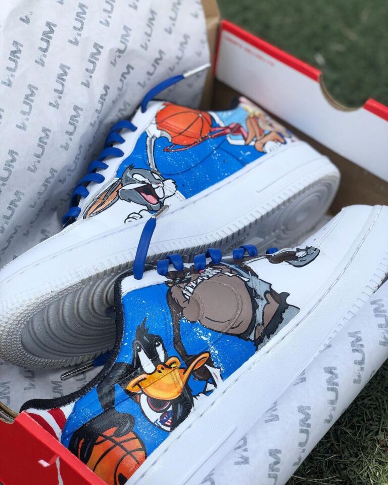 custom space jam air forces