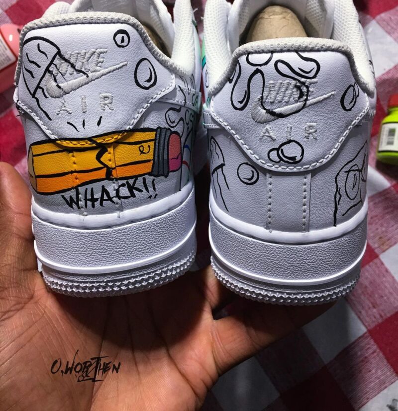 SpongeBob SquarePants Air Force 1 Custom - Image 6