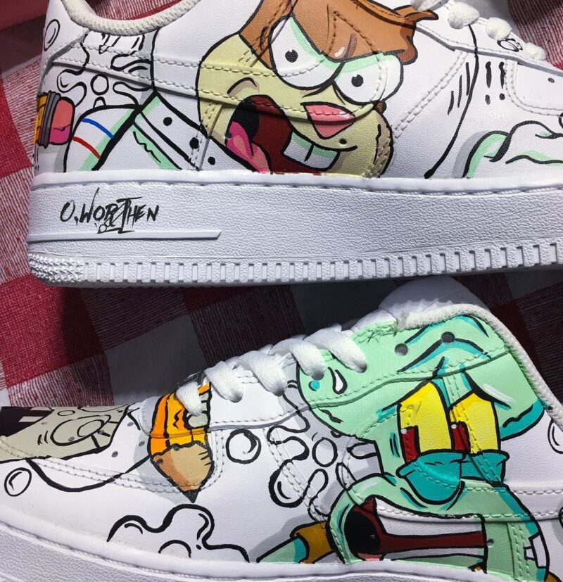 SpongeBob SquarePants Air Force 1 Custom - Image 4