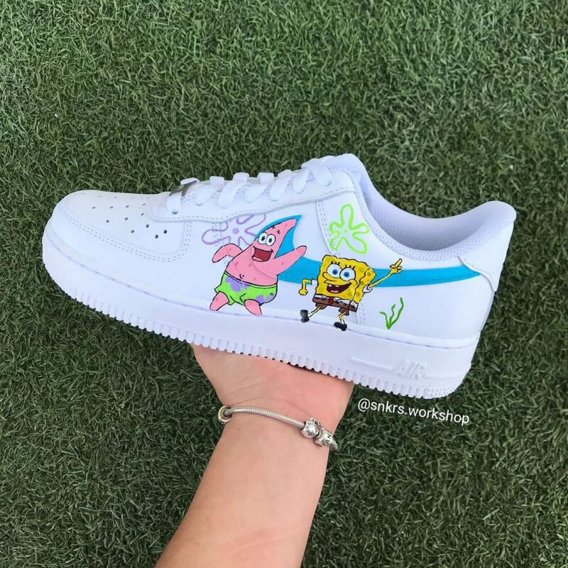 SpongeBob SquarePants Air Force 1 Custom - Image 3