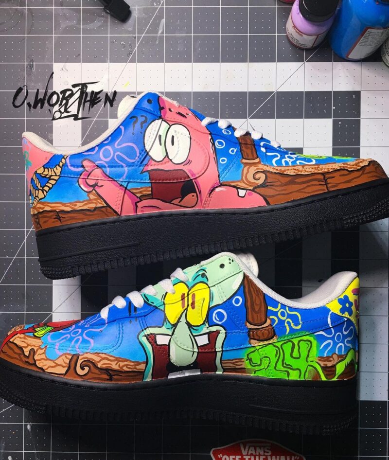 SpongeBob SquarePants Air Force 1 Custom - Image 6