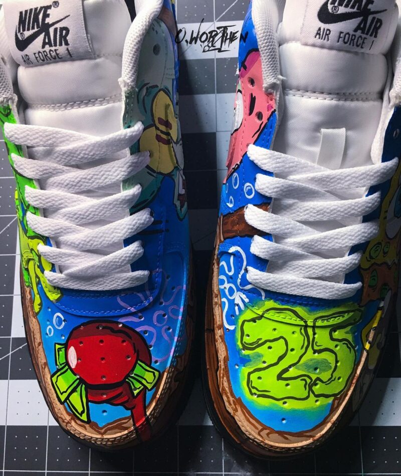 SpongeBob SquarePants Air Force 1 Custom - Image 5