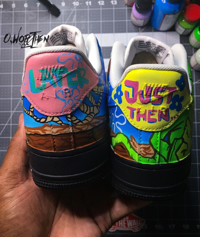 SpongeBob SquarePants Air Force 1 Custom - Image 2