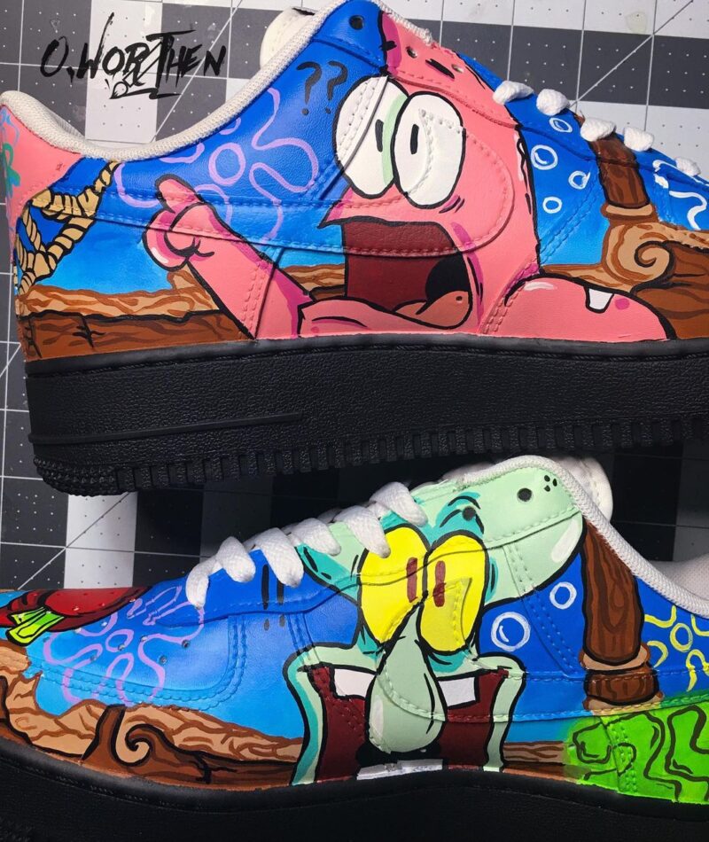 SpongeBob SquarePants Air Force 1 Custom - Image 3