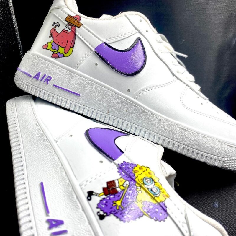 SpongeBob SquarePants Air Force 1 Custom - Image 4