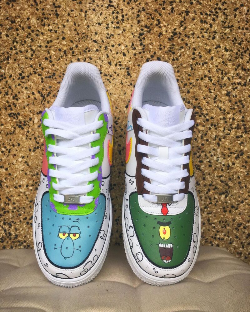 SpongeBob SquarePants Air Force 1 Custom - Image 3