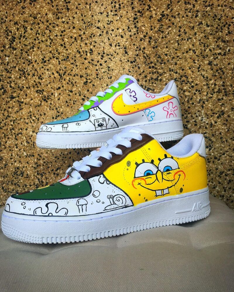 SpongeBob SquarePants Air Force 1 Custom - Image 7