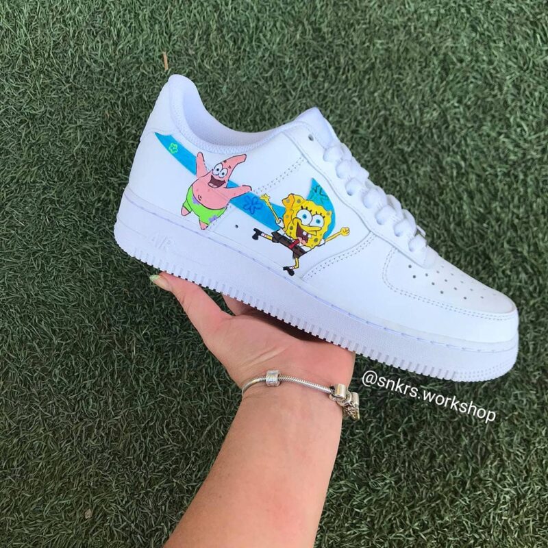 SpongeBob SquarePants Air Force 1 Custom - Image 3