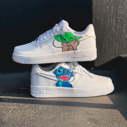 Stitch x Baby Yoda Air Force 1 Custom