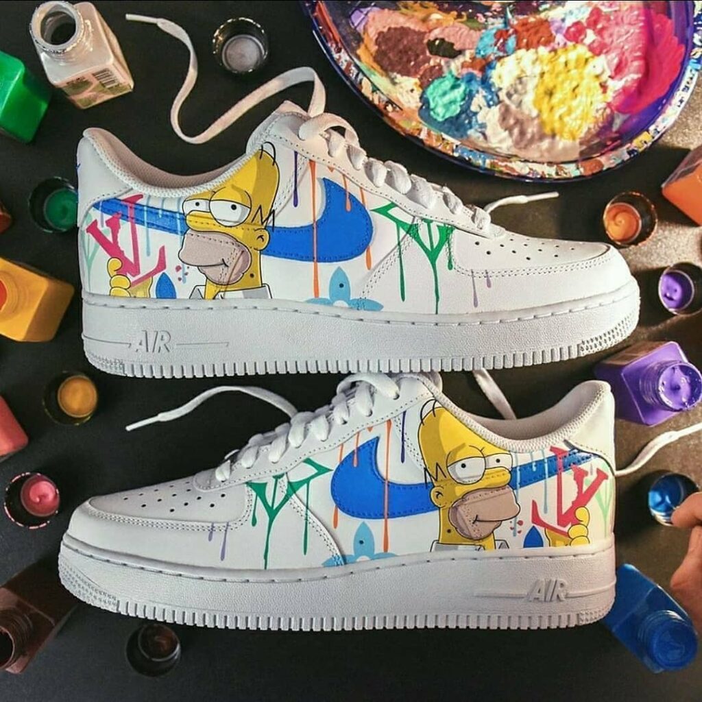 custom simpsons air force 1