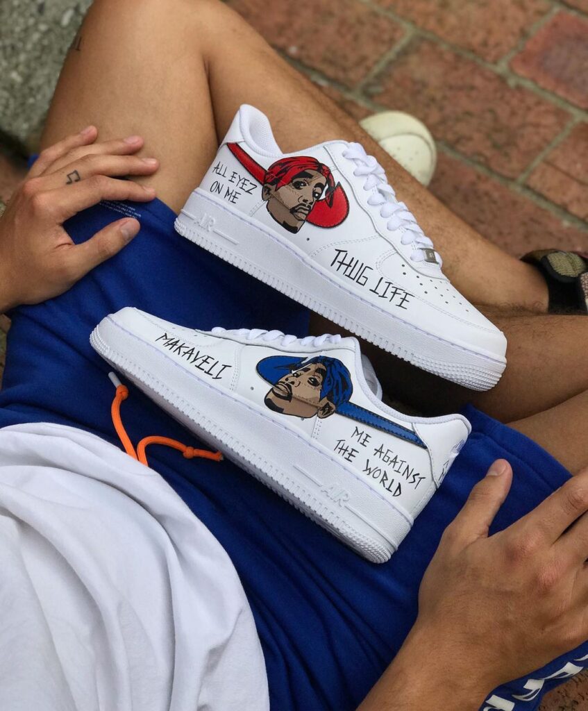 custom tupac air force 1