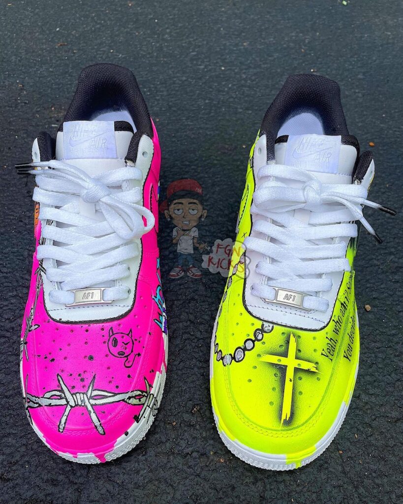 custom xxxtentacion air force 1